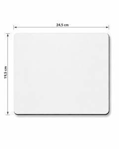 Podkładka pod mysz do sublimacji duża prostokątna 24,5 x 19,5 cm biała