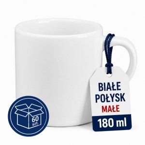 Kubki do sublimacji AA 180 ml małe dla dzieci białe połysk ceramiczne Standard 60 szt. 