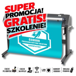 Ploter tnący Graphtec CE8000-130 127 cm z programem, pasery, barkody, cięcie na wylot