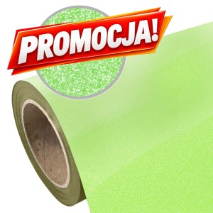 Folia flex brokatowa Glitter SEF Neon Yellow 9 żółta 350mic gruba wyczuwalny brokat