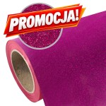 Folia flex brokatowa Glitter SEF Pink 9 różowa 350mic gruba wyczuwalny brokat