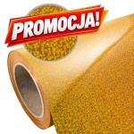 Folia flex holograficzna Plotterfilms Paillettes Gold P410 złota 90mic temp. prania do 40°C