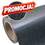 Folia flex brokatowa Plotterfilms Classic Glitter Black G199 czarna 150mic gładka