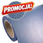 Folia flex brokatowa Plotterfilms Classic Glitter Blue G230 niebieska 150mic gładka