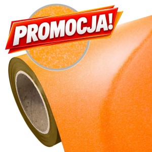 Folia flex brokatowa Plotterfilms Classic Glitter Orange GF370 pomarańczowa 150mic gładka
