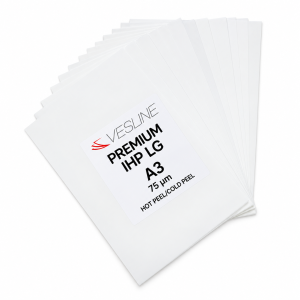  Folia DTF A3 Vesline IHP LG 75 mic dwustronnie matowa hot peel cold peel 