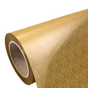 Folia flex metalizowana Flex Holo Rain Gold Stretch złota 60mic cienka temp. prania do 40°C