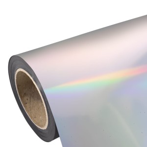 Folia flex holograficzna Spectrum Silver Stretch 60mic cienka temp. prania do 40°C