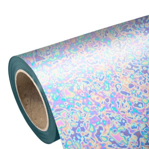 Folia flex metalizowana Rainbow Bubble Stretch 60mic cienka temp. prania do 40°C