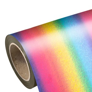 Folia flex metalizowana Rainbow Holo Stretch 60mic cienka temp. prania do 40°C