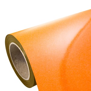 Folia flex brokatowa Plotterfilms Classic Glitter Orange GF370 pomarańczowa 150mic gładka