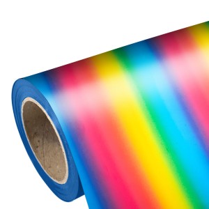 Folia flex metalizowana Rainbow Stretch 60mic cienka temp. prania do 40°C