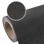 Folia flex brokatowa Glitter SEF Black 3 czarna 350mic gruba wyczuwalny brokat