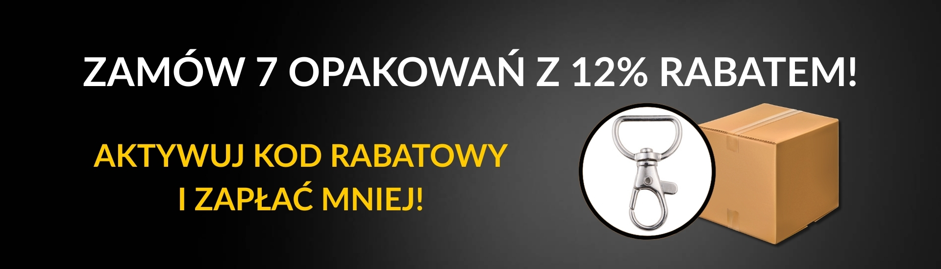 Karabińczyki Metalowe Rybka 15 mm do Smyczy Reklamowych