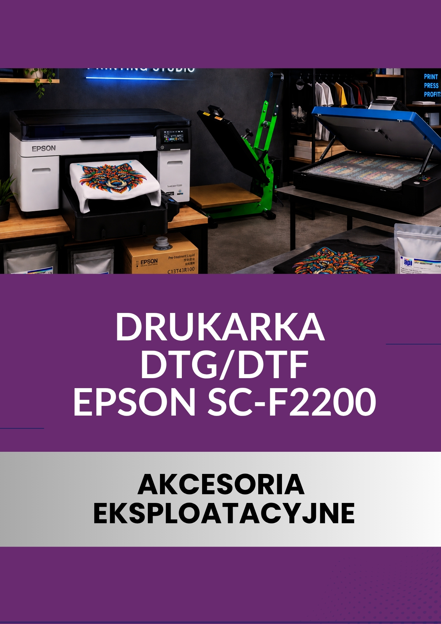 Akcesoria do drukarki DTG / DTF - Epson SC-F2200 A3